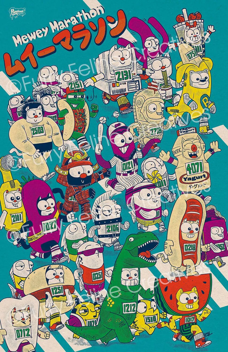 11x17 Mewey Marathon Premium Art Print
