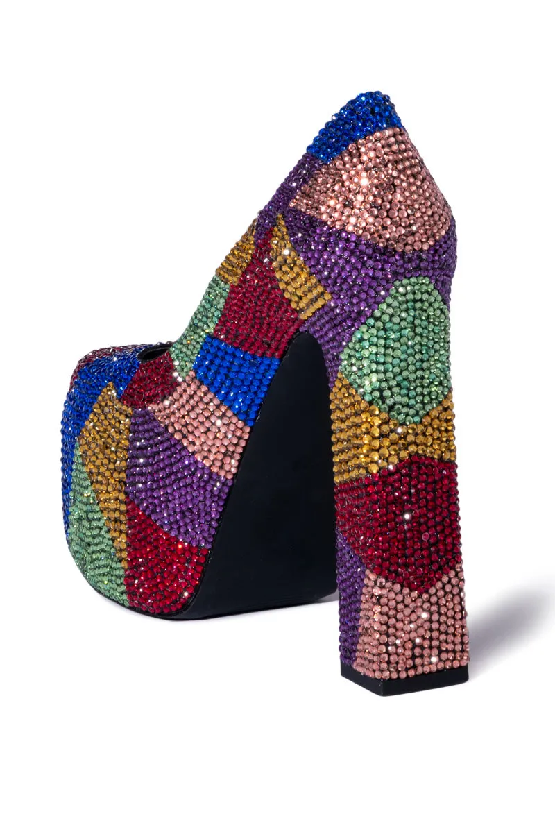 AZALEA WANG MARGARET EMBELLISHED PUMP IN MULTI