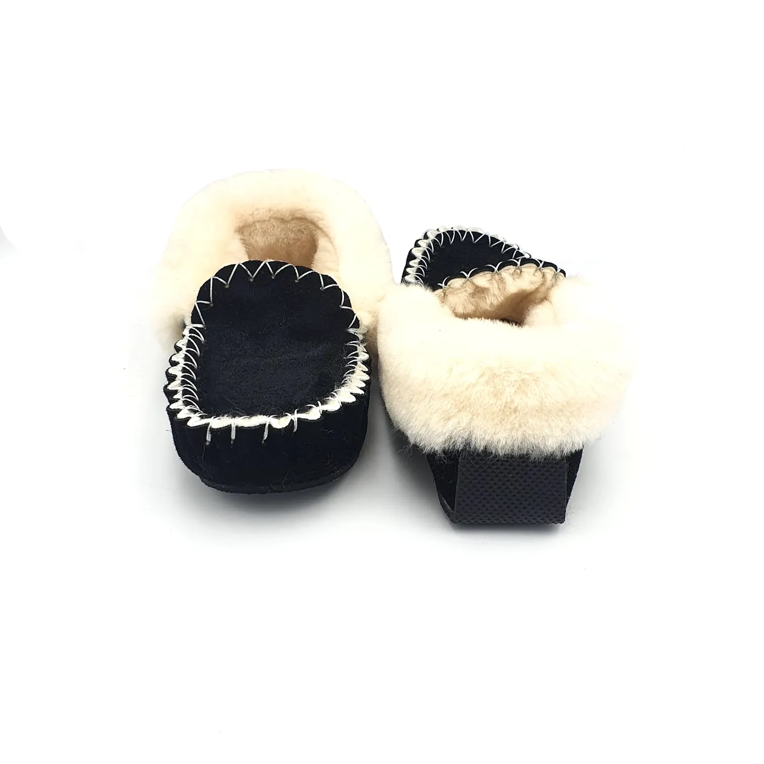 Black & White Moccasins