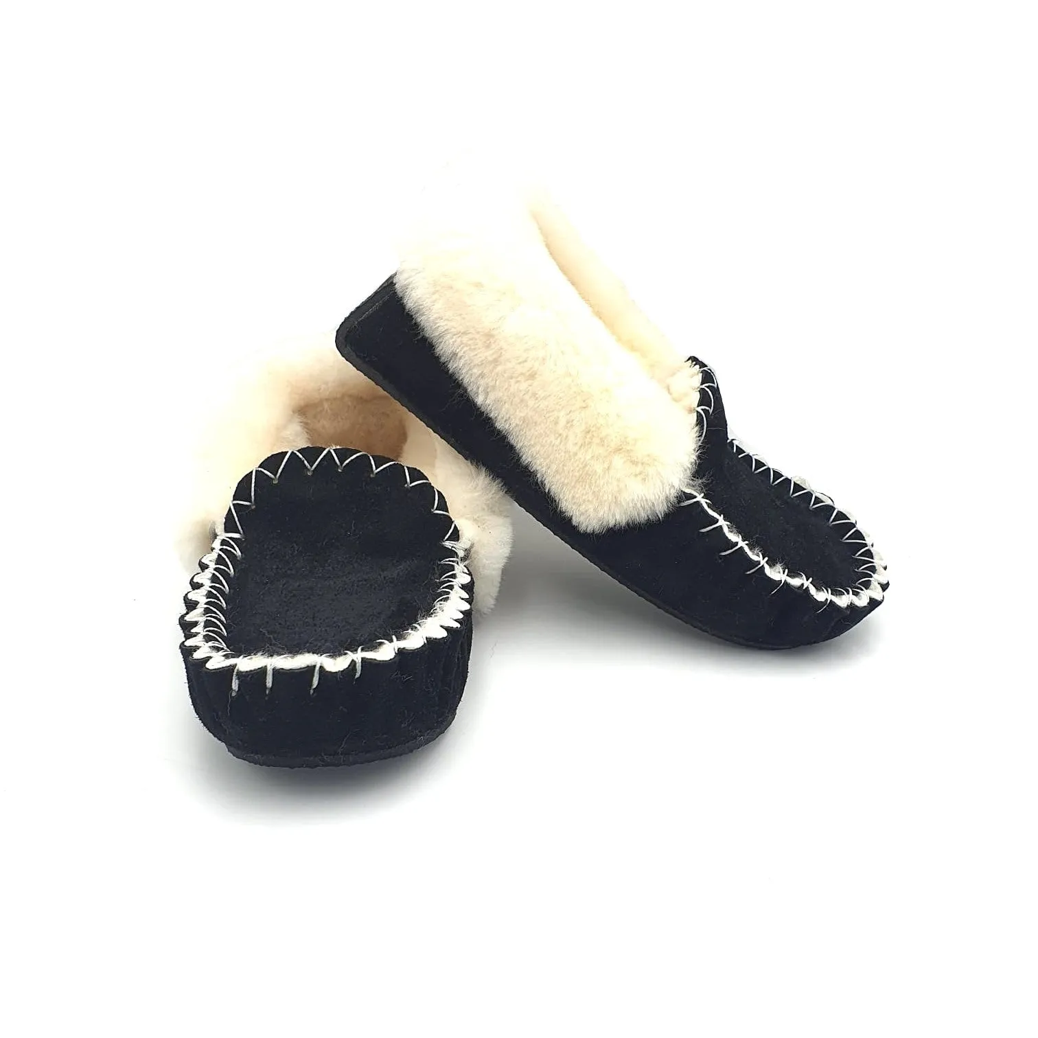 Black & White Moccasins