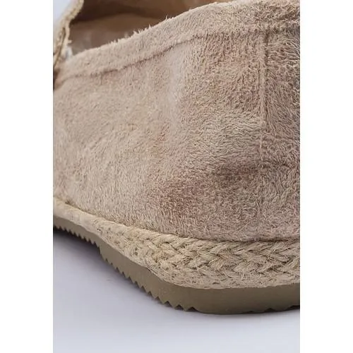 Brave Soul Suedette Slip-On Espadrilles Stone