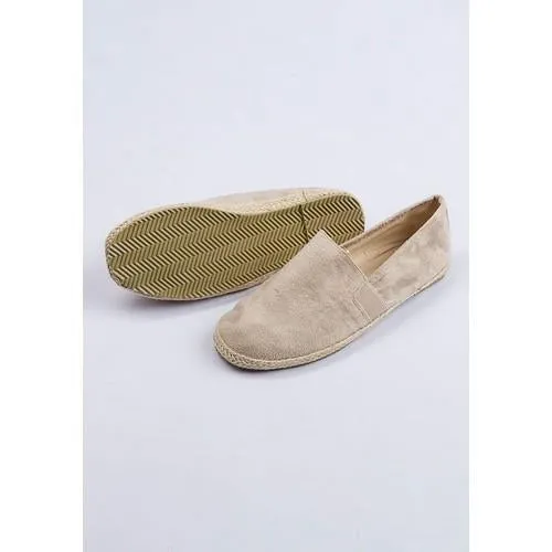 Brave Soul Suedette Slip-On Espadrilles Stone