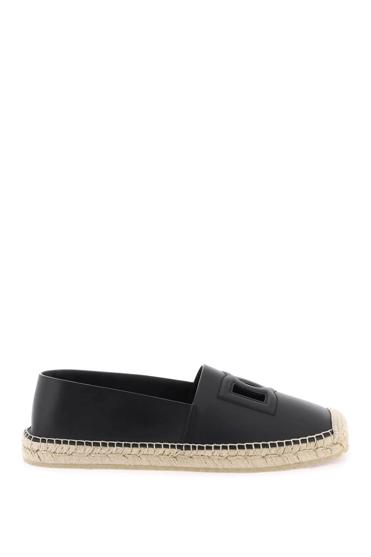 Dolce & gabbana leather espadrilles with dg logo and