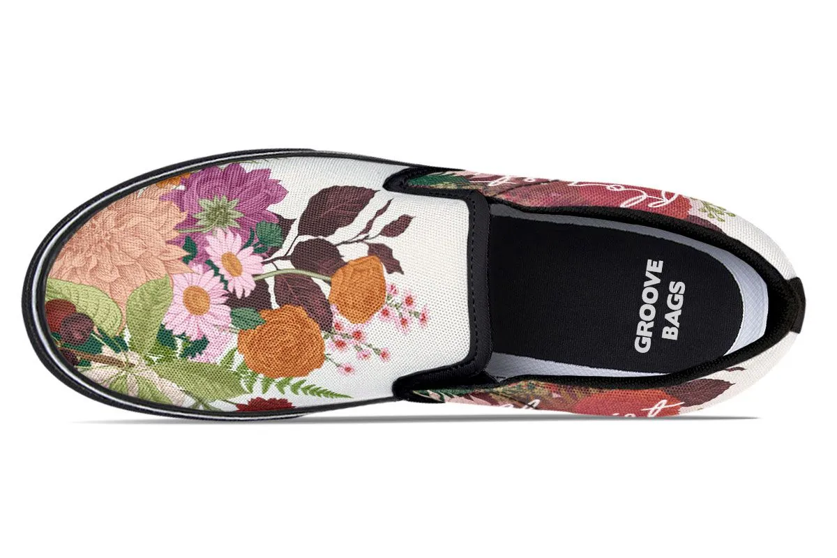 Floral Arrangement Slip-On Shoes