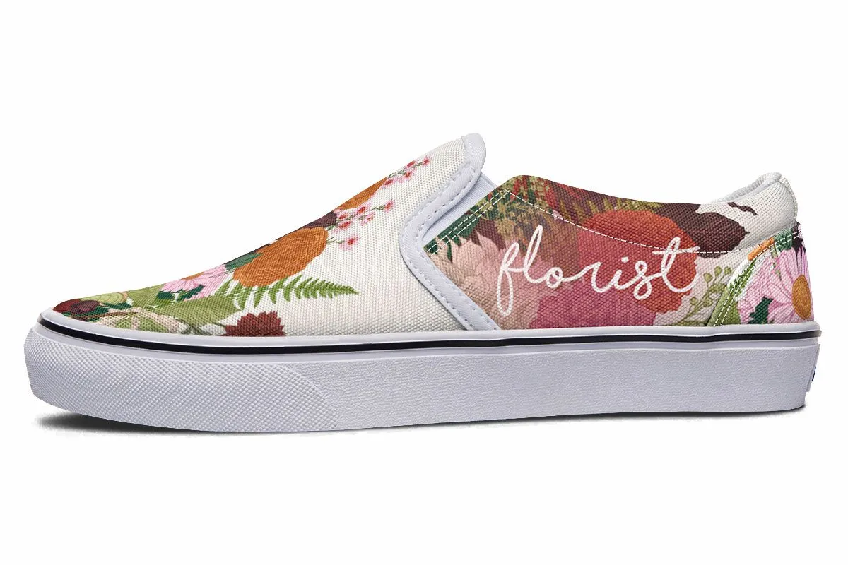 Floral Arrangement Slip-On Shoes
