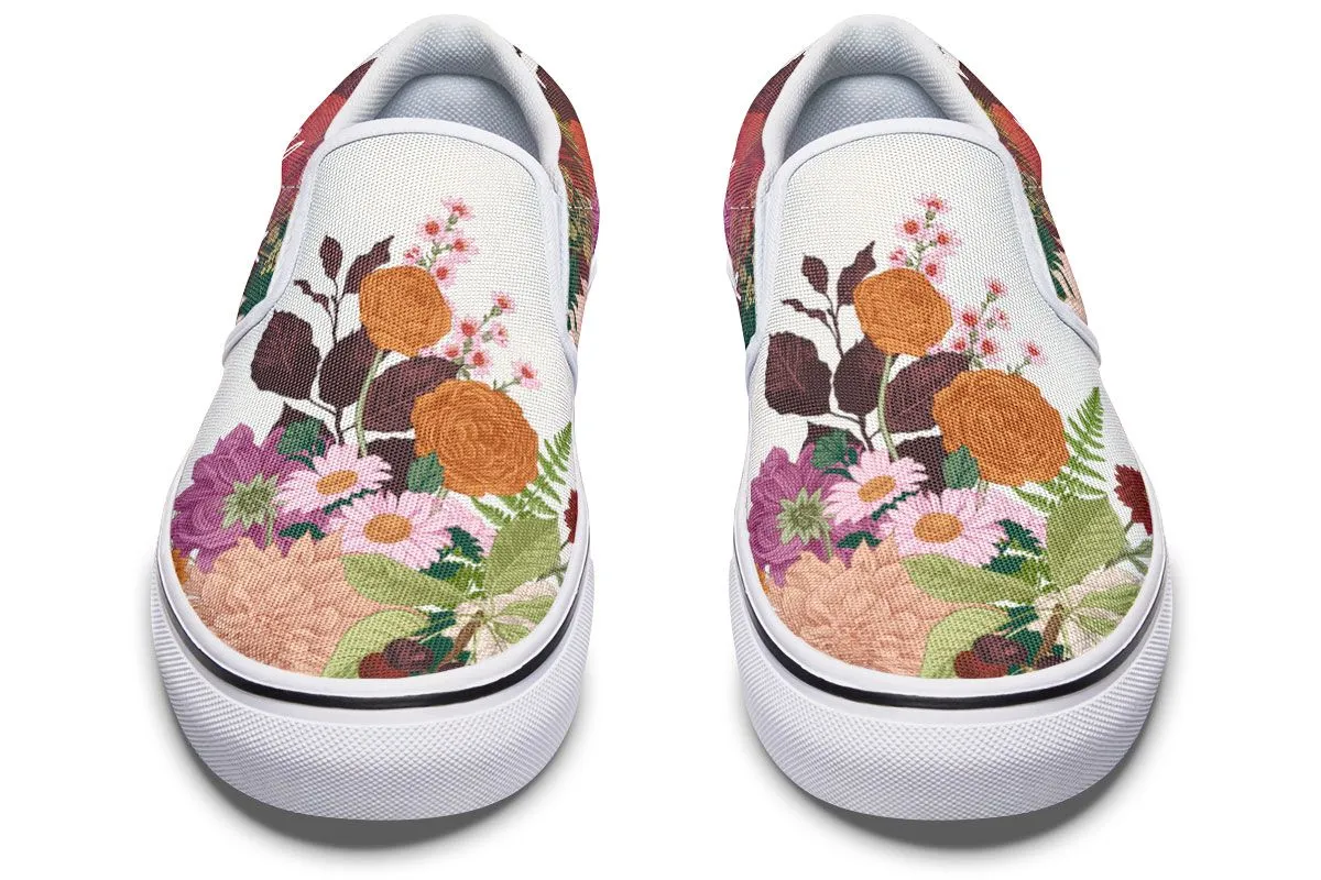 Floral Arrangement Slip-On Shoes