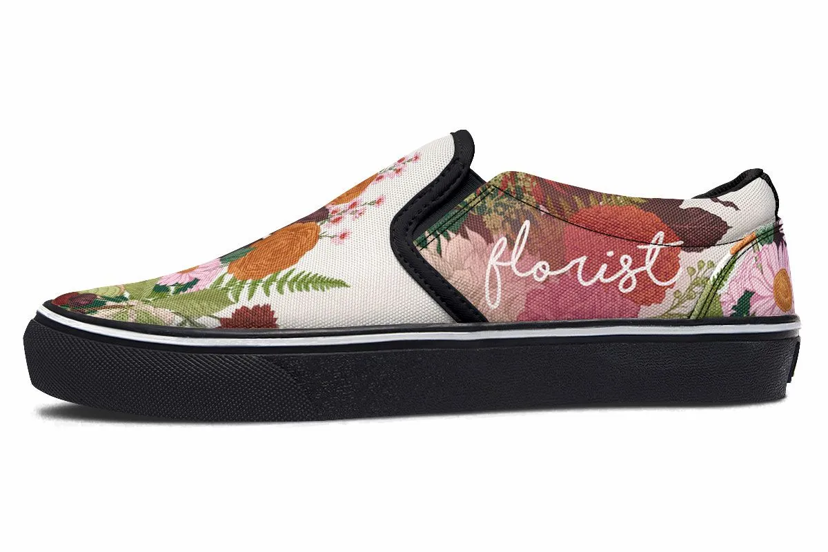 Floral Arrangement Slip-On Shoes