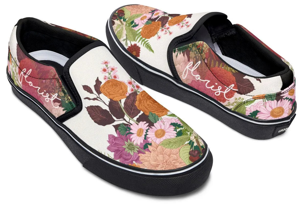 Floral Arrangement Slip-On Shoes