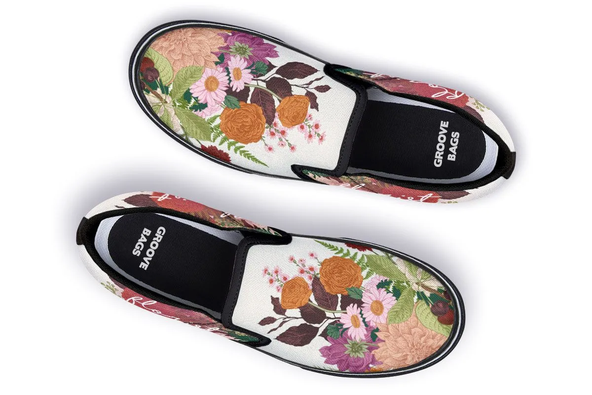 Floral Arrangement Slip-On Shoes
