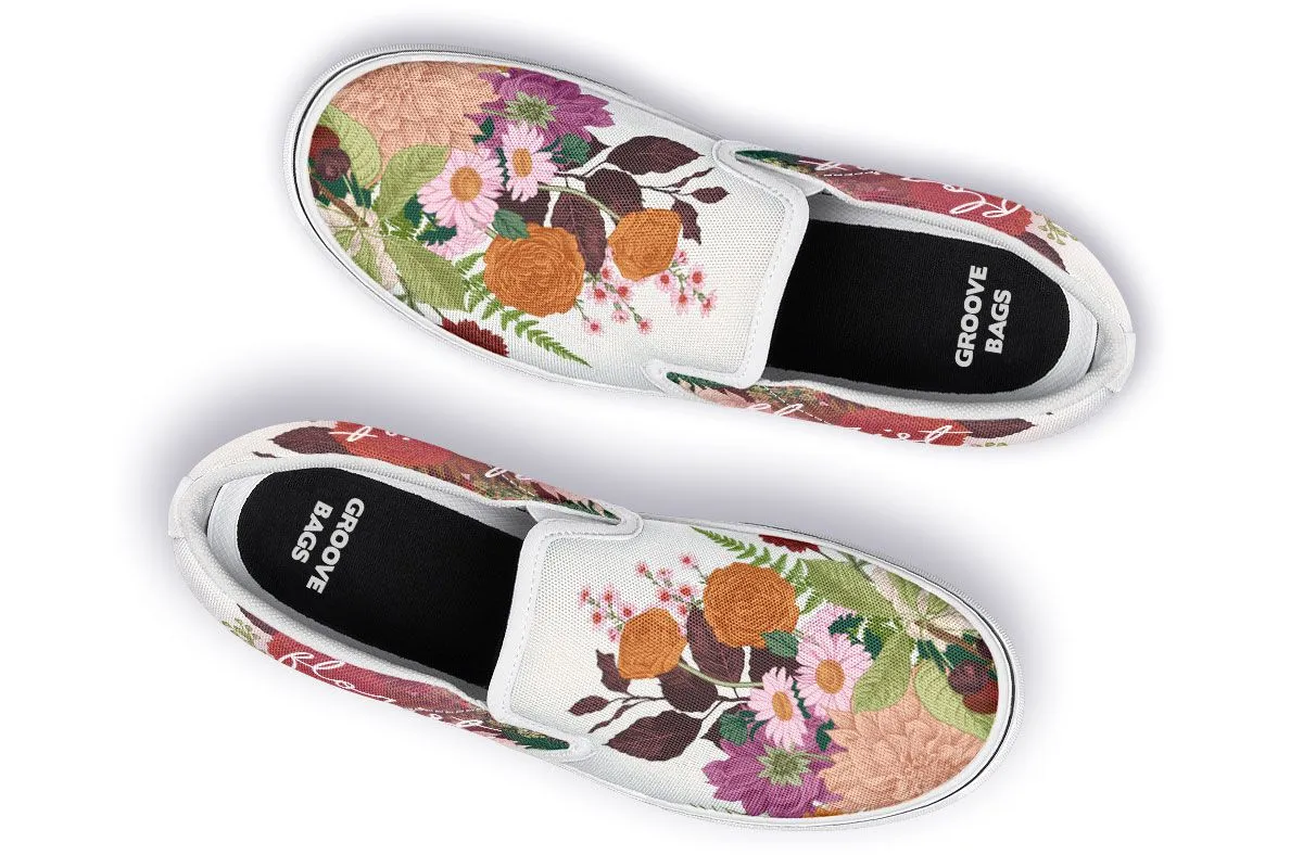Floral Arrangement Slip-On Shoes