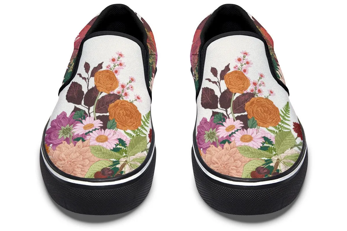 Floral Arrangement Slip-On Shoes