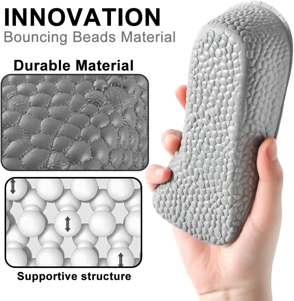 Height Increase Insoles - 1.5 Inch - Foot Arch Contour Shoes Lifts for Men Orthopedic Heel Lift Cushion Gel Leg Discrepancy Balancer, Men's Size 10-12, Grey (2 Pcs) (1.5 Inch)