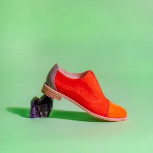 IMPERIAL TOPAZ Orange Suede Oxfords