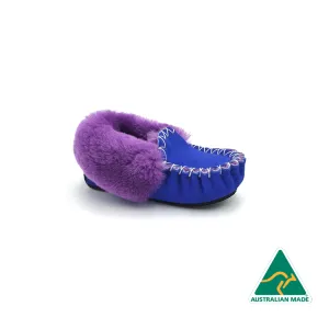 Kid's Ocean Blue & Purple Moccasins