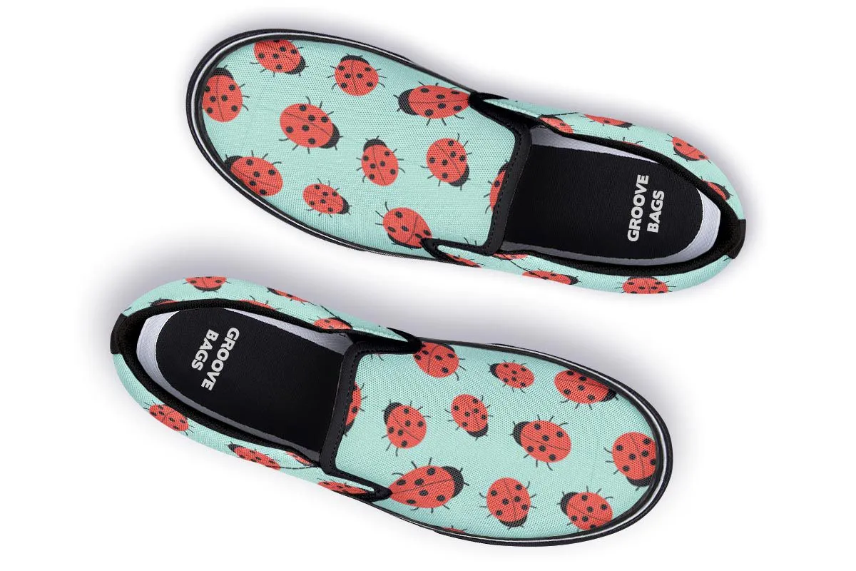 Ladybug Pattern Slip-On Shoes