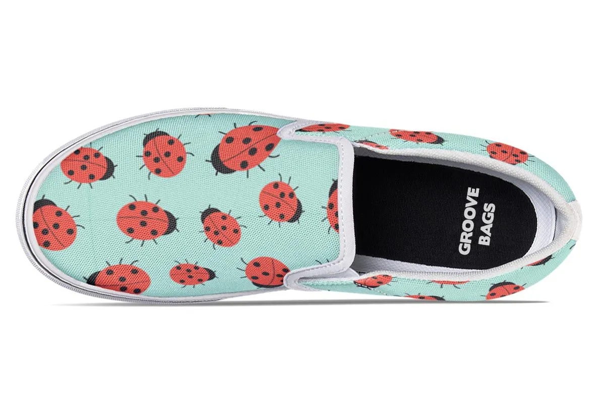 Ladybug Pattern Slip-On Shoes