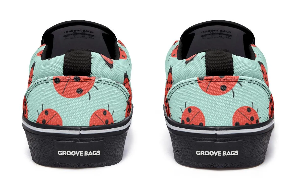 Ladybug Pattern Slip-On Shoes