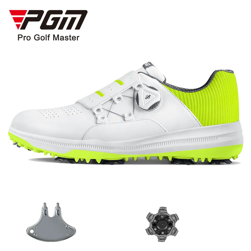 PGM XZ189 mens designer golf shoes manufacturers black waterproof spike golf shoes