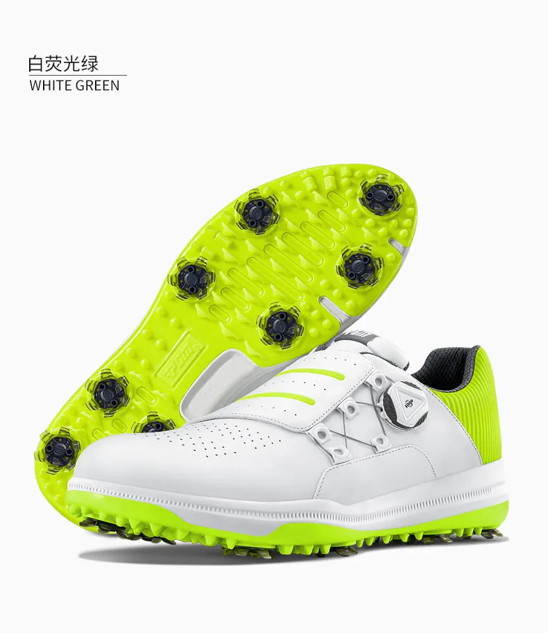 PGM XZ189 mens designer golf shoes manufacturers black waterproof spike golf shoes