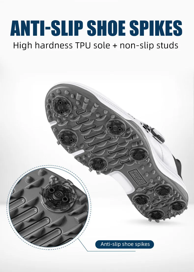 PGM XZ189 mens designer golf shoes manufacturers black waterproof spike golf shoes