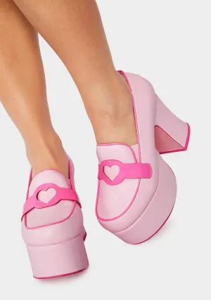 Pink Deelite Platform Loafers